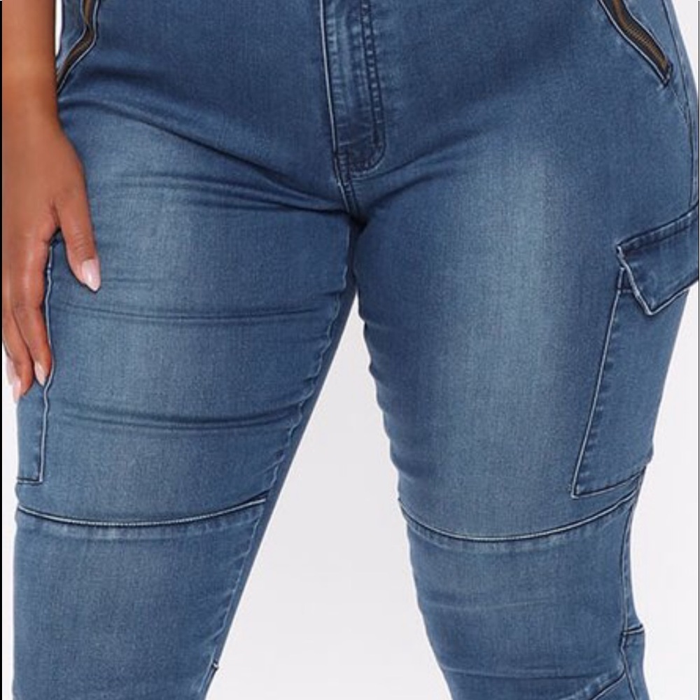 Cargo Medium Wash Jeans